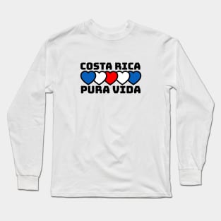 Pura Vida Hearts: Celebrate Costa Rica Long Sleeve T-Shirt